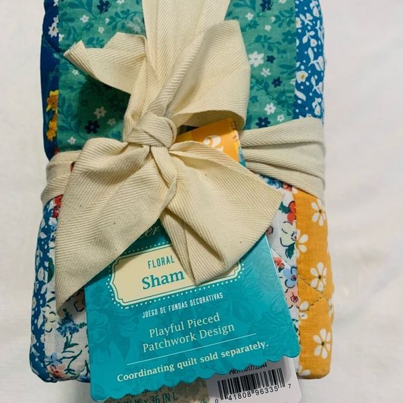 New Pioneer Woman Floral Patch King Sham Set - Picture 5 of 6